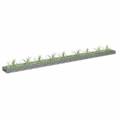 VidaXL Lit surélevé à gabion Acier galvanisé 360x30x10 cm 2 VidaXL Lit surélevé à gabion Acier galvanisé 360x30x10 cm – Image 2