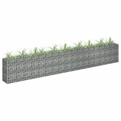 VidaXL Lit surélevé à gabion Acier galvanisé 360x30x60 cm 2 VidaXL Lit surélevé à gabion Acier galvanisé 360x30x60 cm – Image 2