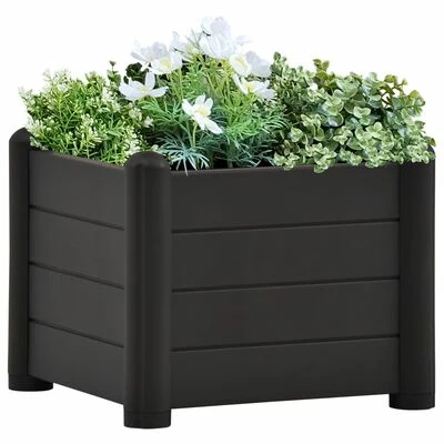 VidaXL Lit surélevé de jardin PP Anthracite 43x43x35 cm 2 VidaXL Lit surélevé de jardin PP Anthracite 43x43x35 cm – Image 2