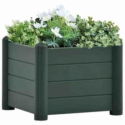 VidaXL Lit surélevé de jardin PP Vert 43x43x35 cm 2 VidaXL Lit surélevé de jardin PP Vert 43x43x35 cm – Image 2