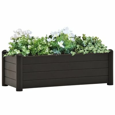 VidaXL Lit surélevé de jardin PP Anthracite 100x43x35 cm 2 VidaXL Lit surélevé de jardin PP Anthracite 100x43x35 cm – Image 2