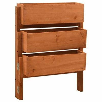 VidaXL Jardinière pliable de jardin Orange 60x14x75 cm Bois de sapin 1 VidaXL Jardinière pliable de jardin Orange 60x14x75 cm Bois de sapin