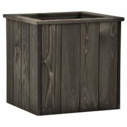 VidaXL Lit surélevé Gris foncé 38x41x40 cm Bois de pin massif