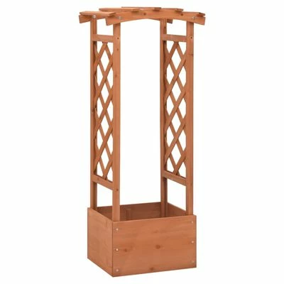 VidaXL Jardinière à treillis avec arche 49x39x117 cm Bois de sapin 1 VidaXL Jardinière à treillis avec arche 49x39x117 cm Bois de sapin