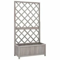 VidaXL Jardinière à treillis de jardin Gris 70x30x135 cm Bois de sapin