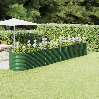 VidaXL Jardinière de jardin Acier enduit de poudre 512x80x68 cm Vert 2 VidaXL Jardinière de jardin Acier enduit de poudre 512x80x68 cm Vert – Image 2