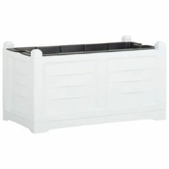 VidaXL Jardinière Blanc 80x42,5x42 cm PP
