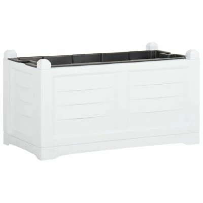VidaXL Jardinière Blanc 80x42,5x42 cm PP 1 VidaXL Jardinière Blanc 80x42,5x42 cm PP