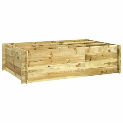 VidaXL Lit surélevé 150x100x40 cm Bois imprégné 1 VidaXL Lit surélevé 150x100x40 cm Bois imprégné