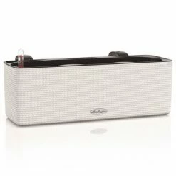 LECHUZA Jardinière CUBE color triple avec supports Blanc 13680