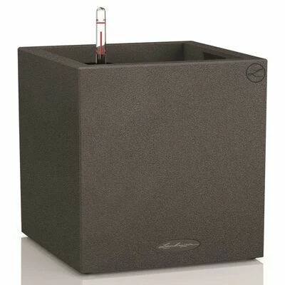 LECHUZA Jardinière Canto Color Square 40 ALL-IN-ONE Graphite 13722 1 LECHUZA Jardinière Canto Color Square 40 ALL-IN-ONE Graphite 13722