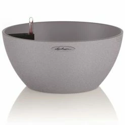 LECHUZA Jardinière CUBETO Color 40 ALL-IN-ONE Gris pierre 13840