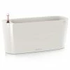 LECHUZA Jardinière de table Delta 20 ALL-IN-ONE Blanc brillant 15560