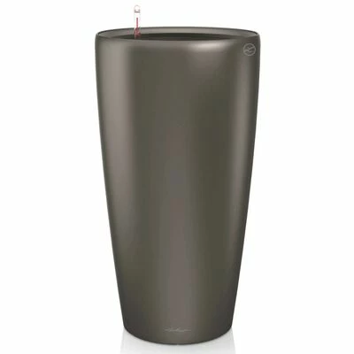 LECHUZA Jardinière Rondo 40 ALL-IN-ONE Charbon métallique 15743 1 LECHUZA Jardinière Rondo 40 ALL-IN-ONE Charbon métallique 15743