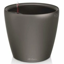 LECHUZA Jardinière Classico 28 LS ALL-IN-ONE Charbon métallique 16043