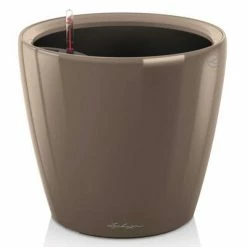 LECHUZA Jardinière Classico 43 LS ALL-IN-ONE Taupe brillant 16085