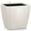 LECHUZA Jardinière Quadro 43 LS ALL-IN-ONE Blanc brillant 16180