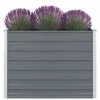 VidaXL Jardinière 100 x 100 x 77 cm Gris Acier galvanisé