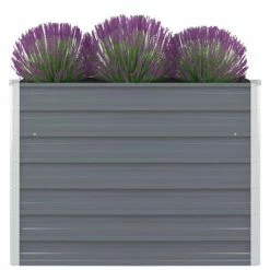 Pots & cache-pots Soldes 2022 6 VidaXL Jardinière 100 x 100 x 77 cm Gris Acier galvanisé