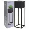 Home&Styling Pot de fleurs sur pied Métal Noir 70 cm