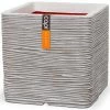 Capi Jardinière Nature Rib Carré 30 x 30 cm Ivoire KOFI902