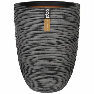 Capi Pot à fleurs Nature Rib Élégant Bas 36x47 cm Anthracite KOFZ782 1 Capi Pot à fleurs Nature Rib Élégant Bas 36x47 cm Anthracite KOFZ782