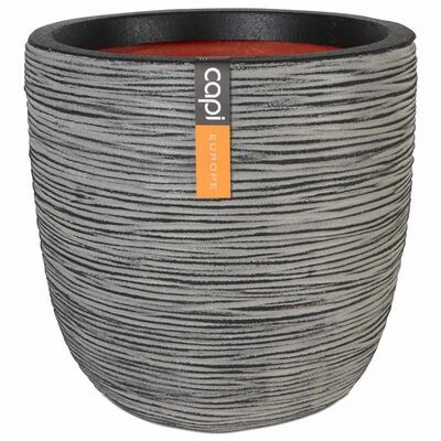 Capi Jardinière Nature Rib 35 x 34 cm Anthracite KOFZ932 1 Capi Jardinière Nature Rib 35 x 34 cm Anthracite KOFZ932