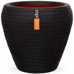Pots & cache-pots Soldes 2022 12 Capi Pot à fleurs Nature Row Conique 42 x 38 cm Noir KBLRO362