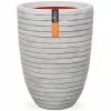 Capi Pot à fleurs Nature Row Élégant bas 46 x 58 cm Ivoire KRWI783