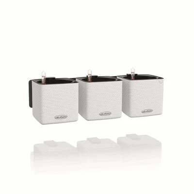 LECHUZA 3 pcs Jardinières Green Wall Home Kit Blanc 1 LECHUZA 3 pcs Jardinières Green Wall Home Kit Blanc