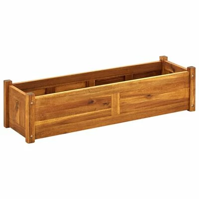 VidaXL Lit surélevé de jardin Bois d'acacia 100x30x25 cm 1 VidaXL Lit surélevé de jardin Bois d'acacia 100x30x25 cm