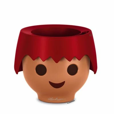 LECHUZA Jardinière de table OJO ALL-IN-ONE Rouge feu 1 LECHUZA Jardinière de table OJO ALL-IN-ONE Rouge feu