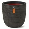 Capi Jardinière Nature Rib 35x34 cm Marron foncé