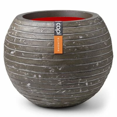 Capi Pot à fleurs Nature Row ronde 40x32 cm Vert olive 1 Capi Pot à fleurs Nature Row ronde 40x32 cm Vert olive