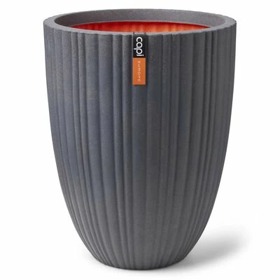 Capi Pot à fleurs Urban Tube bas élégant 55x73 cm Gris foncé 1 Capi Pot à fleurs Urban Tube bas élégant 55x73 cm Gris foncé