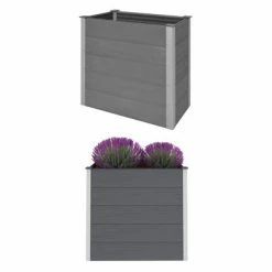 VidaXL Lit surélevé de jardin WPC 100x50x91 cm Gris