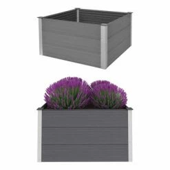 VidaXL Lit surélevé de jardin WPC 100x100x54 cm Gris