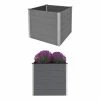 VidaXL Lit surélevé de jardin WPC 100x100x91 cm Gris