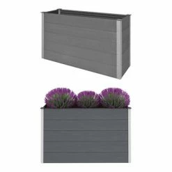 VidaXL Lit surélevé de jardin WPC 150x50x91 cm Gris