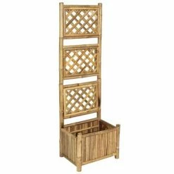 Pots & cache-pots Soldes 2022 28 VidaXL Lit surélevé de jardin avec treillis Bambou 40 cm