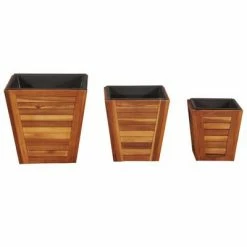 VidaXL Ensemble de lit surélevé de jardin 3 pcs Carré Bois d'acacia