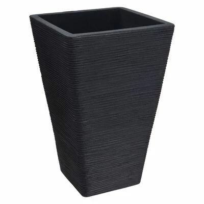ProGarden Pot à fleurs nervuré carré 55 cm Anthracite 1 ProGarden Pot à fleurs nervuré carré 55 cm Anthracite