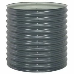 VidaXL Lit surélevé de jardin 80x80x81 cm Acier galvanisé Gris