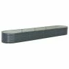 VidaXL Lit surélevé de jardin 400x80x44 cm Acier galvanisé Gris
