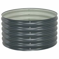 VidaXL Lit surélevé de jardin 80x80x44 cm Acier galvanisé Gris