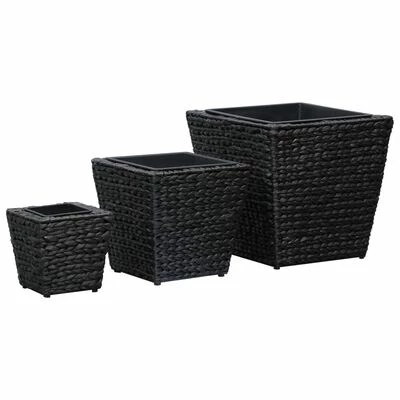 VidaXL Lits surélevés de jardin 3 pcs Jacinthe d'eau Noir 1 VidaXL Lits surélevés de jardin 3 pcs Jacinthe d'eau Noir