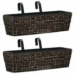 VidaXL Jardinières 2 pcs Jacinthe d'eau Marron