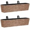 VidaXL Jardinières 2 pcs Jacinthe d'eau Marron