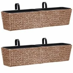 VidaXL Jardinières 2 pcs Jacinthe d'eau Marron