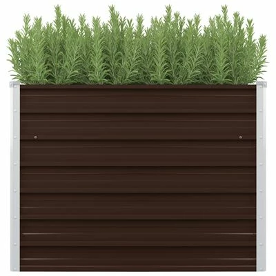 VidaXL Lit surélevé de jardin Marron 100x40x77 cm Acier galvanisé 2 VidaXL Lit surélevé de jardin Marron 100x40x77 cm Acier galvanisé – Image 2